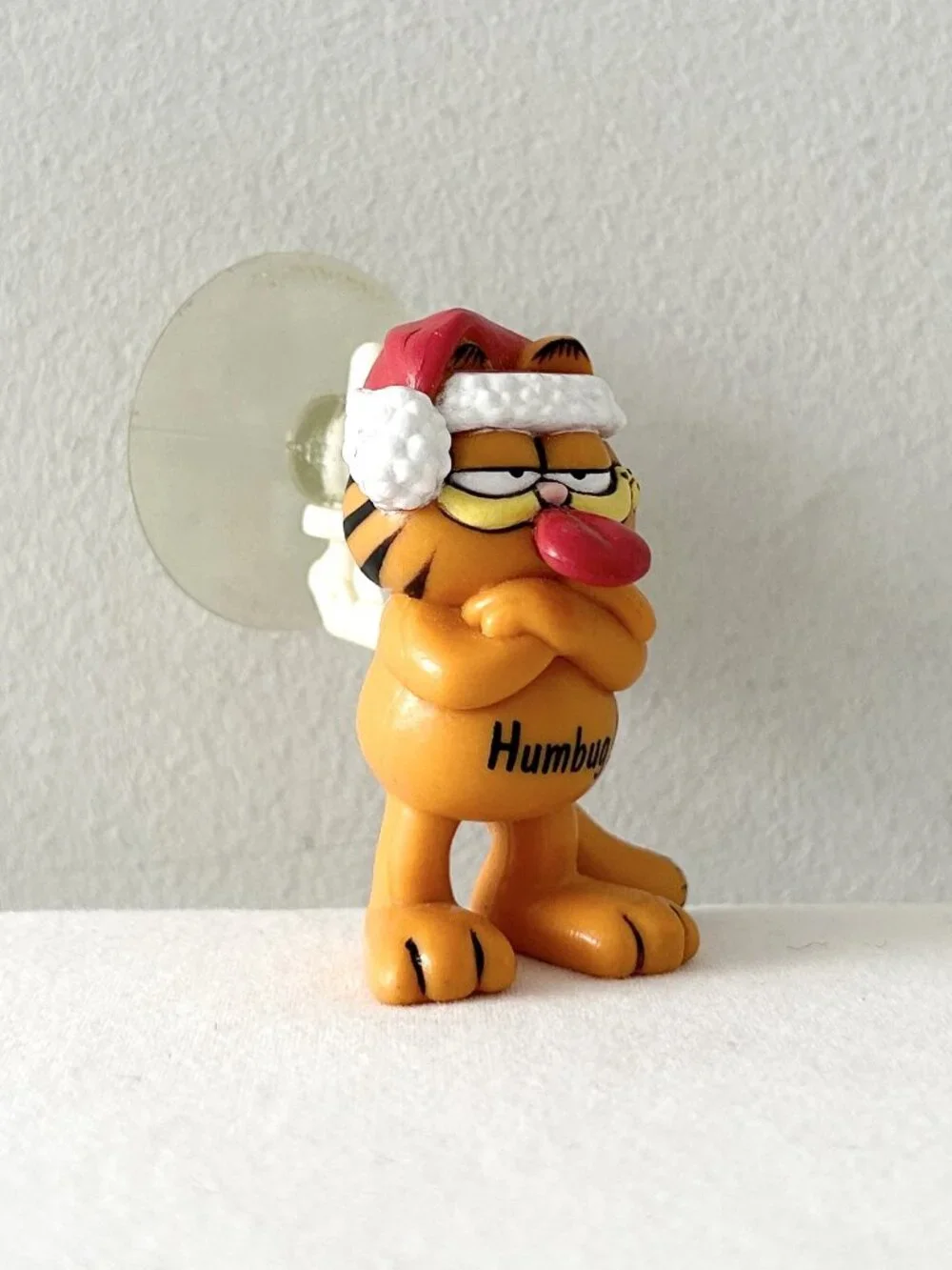 2 GARFIELD Holiday PVC Halloween Get Spooky Pin Humbug Xmas Suction Window Cling